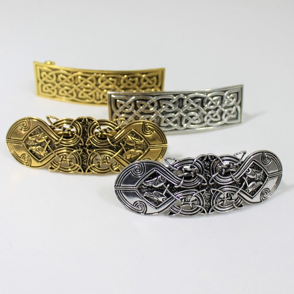 The Shepherd's Knot Accessories - New Celtic Knot Viking Bird Hair Barrette Clip